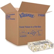 KLEENEX Facial Flat Tissue Boxes , 125 Tissues/Box, 48PK 21606